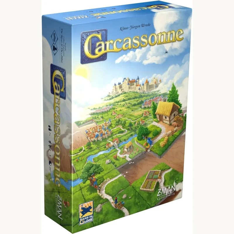 Boîte du jeu de société Carcassonne, édition Z-Man Games